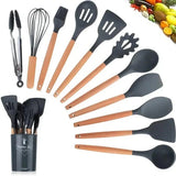 Jogo Utensílios de Cozinha em silicone - 12 Peças