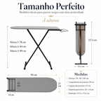 Tabua De Passar Roupa Reforçada Com Porta-Ferro