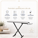 Tabua De Passar Roupa Reforçada Com Porta-Ferro