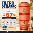 Filtro de Barro com Vela, Boia e Torneira