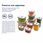 Kit 12 Potes Herméticos de Plástico Retangulares