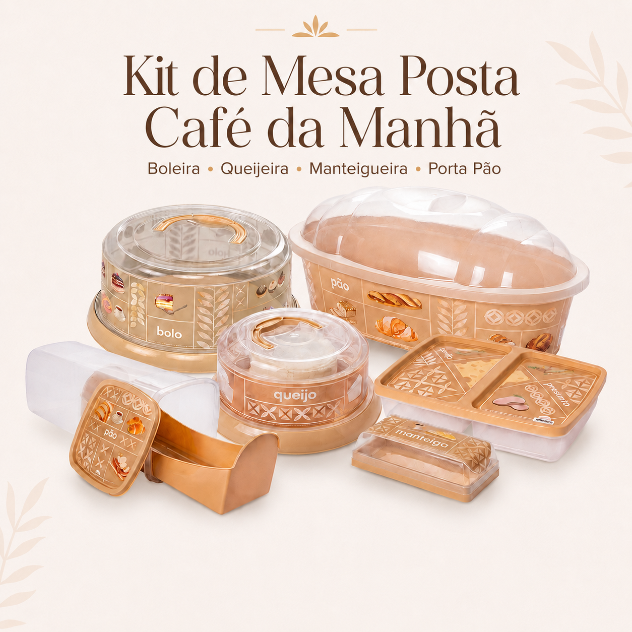 Kit de café da manhã mesa posta