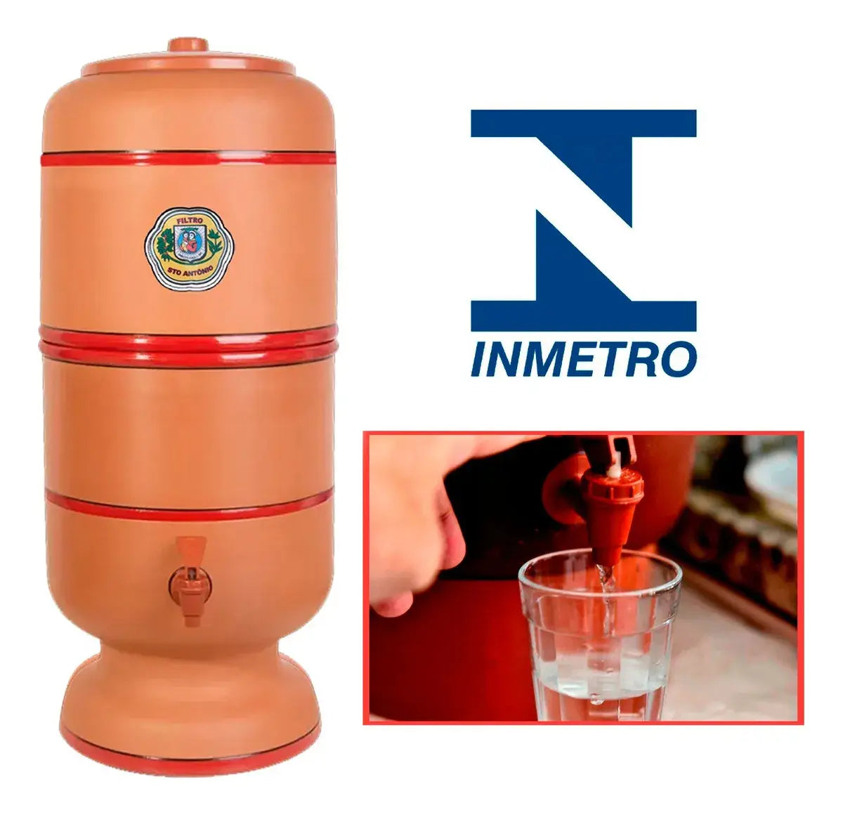 Filtro de Barro com Vela, Boia e Torneira