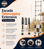 Escada Telescópica Extensiva Aço Inoxidável
