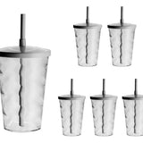 Kit 6 Copos Acrílicos com Canudo 700ml